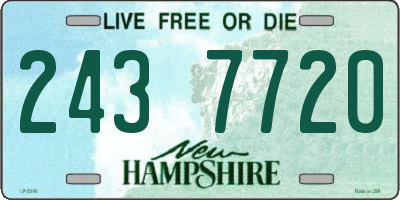 NH license plate 2437720