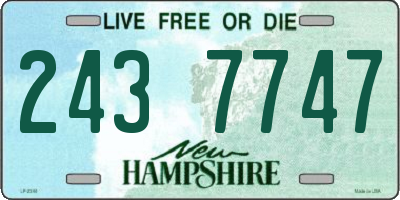 NH license plate 2437747