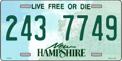 NH license plate 2437749