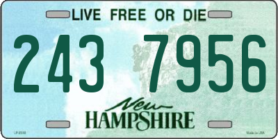 NH license plate 2437956