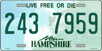 NH license plate 2437959