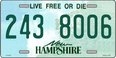 NH license plate 2438006