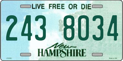 NH license plate 2438034
