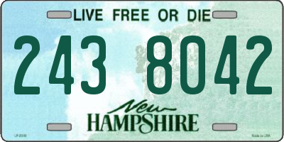 NH license plate 2438042