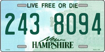 NH license plate 2438094