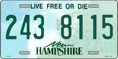 NH license plate 2438115