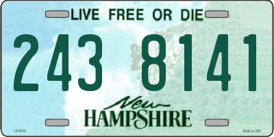 NH license plate 2438141