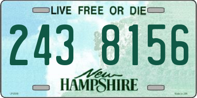 NH license plate 2438156