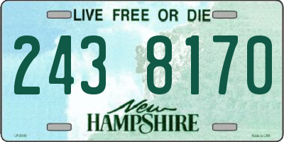 NH license plate 2438170