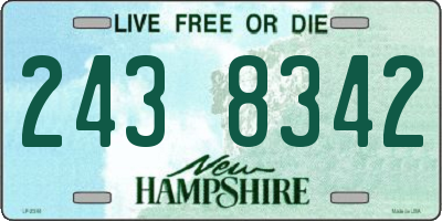 NH license plate 2438342