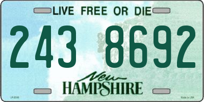 NH license plate 2438692