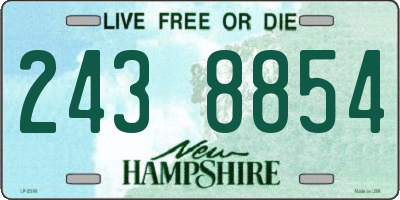 NH license plate 2438854