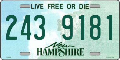 NH license plate 2439181