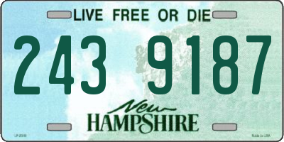 NH license plate 2439187