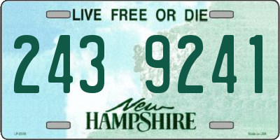 NH license plate 2439241