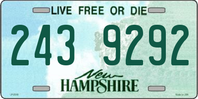 NH license plate 2439292
