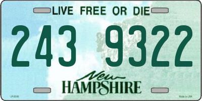 NH license plate 2439322