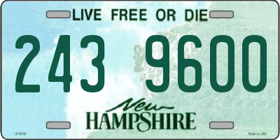 NH license plate 2439600