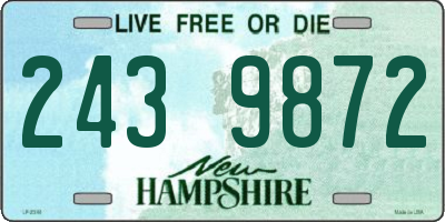 NH license plate 2439872