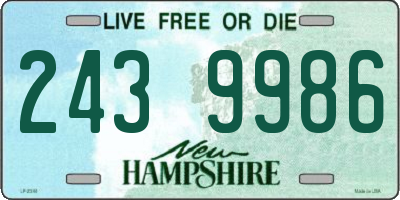 NH license plate 2439986