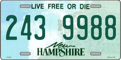NH license plate 2439988