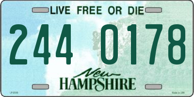NH license plate 2440178