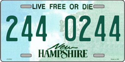 NH license plate 2440244