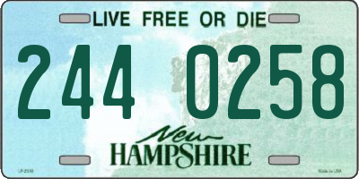 NH license plate 2440258