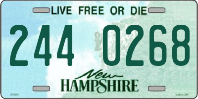 NH license plate 2440268