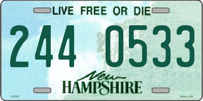 NH license plate 2440533