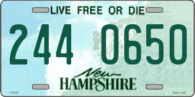NH license plate 2440650