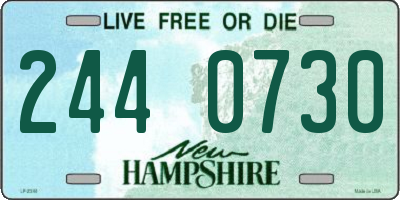 NH license plate 2440730