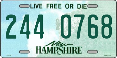 NH license plate 2440768