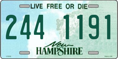 NH license plate 2441191