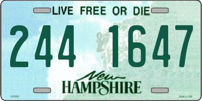 NH license plate 2441647