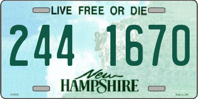 NH license plate 2441670