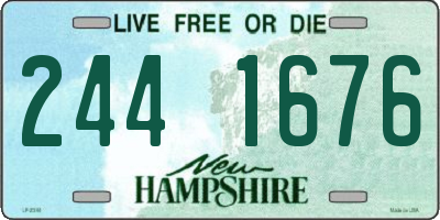 NH license plate 2441676
