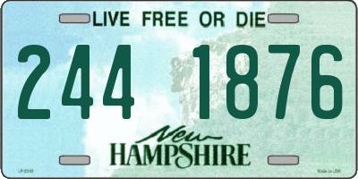 NH license plate 2441876