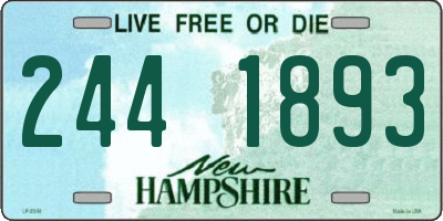 NH license plate 2441893