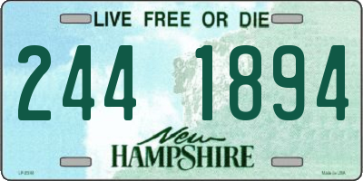 NH license plate 2441894