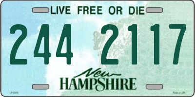 NH license plate 2442117
