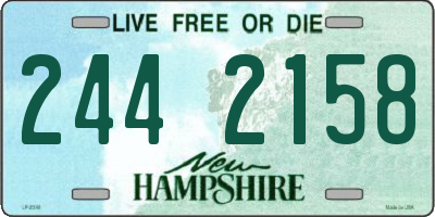 NH license plate 2442158