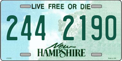 NH license plate 2442190