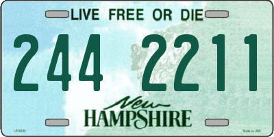 NH license plate 2442211