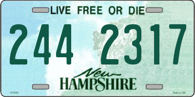 NH license plate 2442317