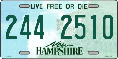 NH license plate 2442510