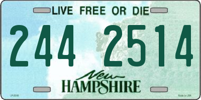 NH license plate 2442514