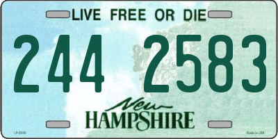 NH license plate 2442583