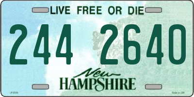 NH license plate 2442640