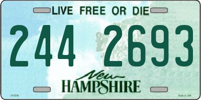 NH license plate 2442693